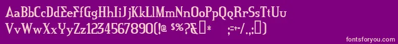 Credit Font – Pink Fonts on Purple Background