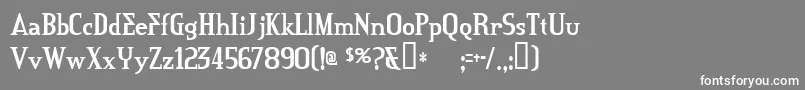 フォントCredit – 灰色の背景に白い文字