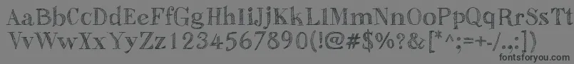 Czcionka SketchFineSerif – czarne czcionki na szarym tle