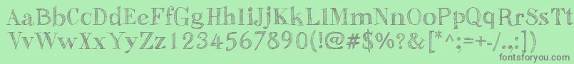 fuente SketchFineSerif – Fuentes Grises Sobre Fondo Verde