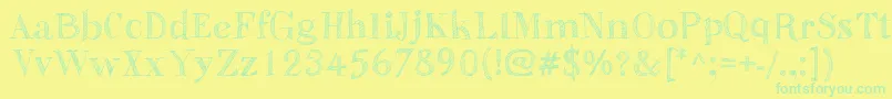 fuente SketchFineSerif – Fuentes Verdes Sobre Fondo Amarillo