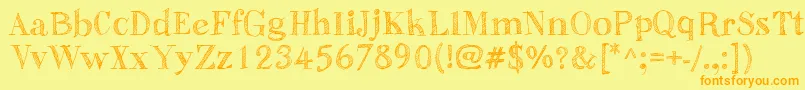 fuente SketchFineSerif – Fuentes Naranjas Sobre Fondo Amarillo