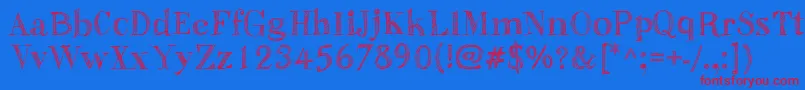 SketchFineSerif Font – Red Fonts on Blue Background