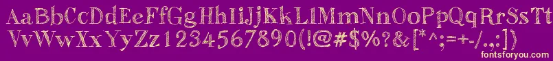 fuente SketchFineSerif – Fuentes Amarillas Sobre Fondo Morado