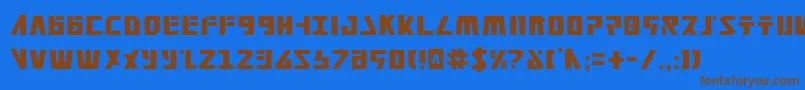 Falconv2c Font – Brown Fonts on Blue Background