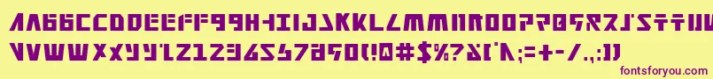 Falconv2c Font – Purple Fonts on Yellow Background