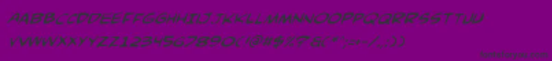 ComicBookCommandoItalic Font – Black Fonts on Purple Background