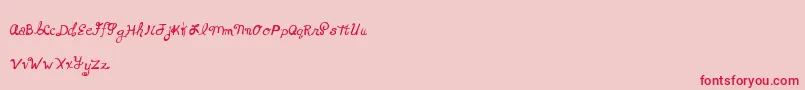 MtfXoxovo1 Font – Red Fonts on Pink Background