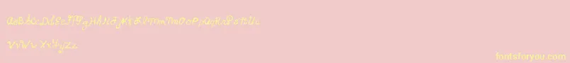 MtfXoxovo1 Font – Yellow Fonts on Pink Background