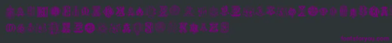 IntellectaMonogramsRandomSamplesEight Font – Purple Fonts on Black Background
