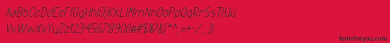 ExactaBoldItalic Font – Black Fonts on Red Background