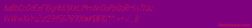 fuente ExactaBoldItalic – Fuentes Rojas Sobre Fondo Morado