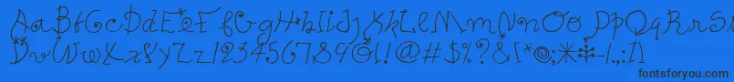 PetersMiroTooitcTt Font – Black Fonts on Blue Background