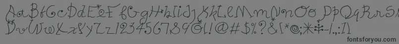 フォントPetersMiroTooitcTt – 黒い文字の灰色の背景
