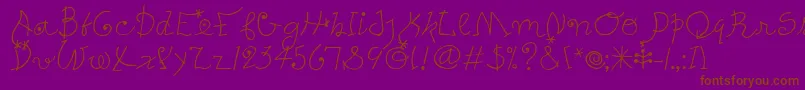 PetersMiroTooitcTt Font – Brown Fonts on Purple Background