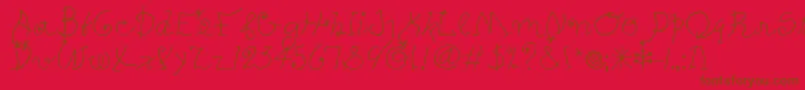 PetersMiroTooitcTt Font – Brown Fonts on Red Background