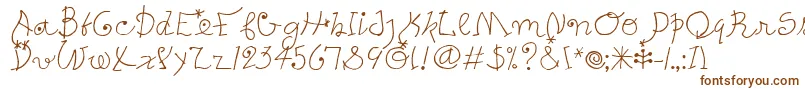 PetersMiroTooitcTt-Schriftart – Braune Schriften auf weißem Hintergrund
