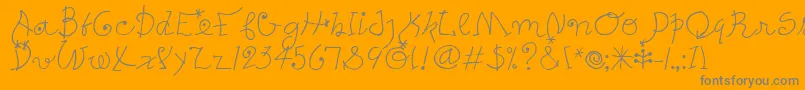 PetersMiroTooitcTt Font – Gray Fonts on Orange Background