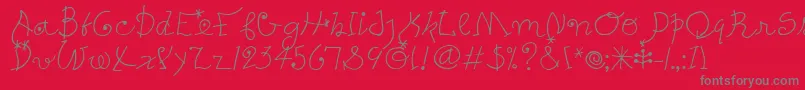 PetersMiroTooitcTt Font – Gray Fonts on Red Background
