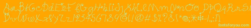 PetersMiroTooitcTt Font – Green Fonts on Orange Background