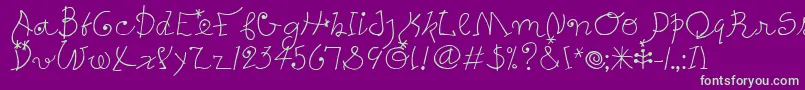 PetersMiroTooitcTt Font – Green Fonts on Purple Background