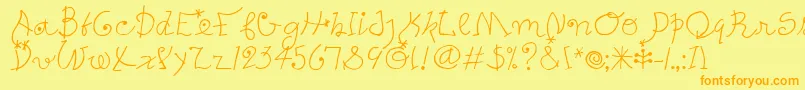 PetersMiroTooitcTt Font – Orange Fonts on Yellow Background