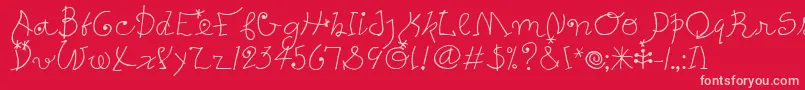 PetersMiroTooitcTt Font – Pink Fonts on Red Background