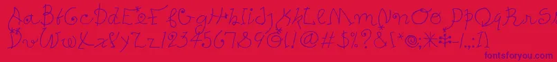 PetersMiroTooitcTt Font – Purple Fonts on Red Background