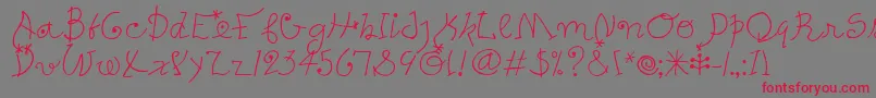 PetersMiroTooitcTt Font – Red Fonts on Gray Background
