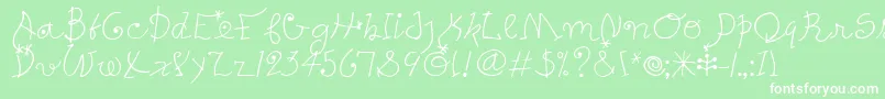 PetersMiroTooitcTt Font – White Fonts on Green Background