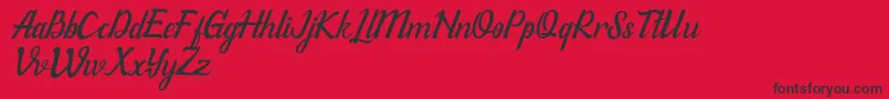 More about WillonaItalicPu Font WillonaItalicPu Font – Black Fonts on Red Background