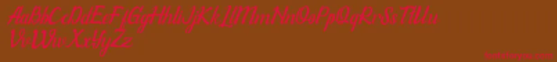 WillonaItalicPu Font – Red Fonts on Brown Background