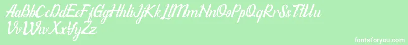 WillonaItalicPu Font – White Fonts on Green Background