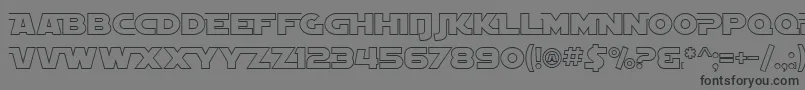 Шрифт SfDistantGalaxyAltoutline – чёрные шрифты на сером фоне