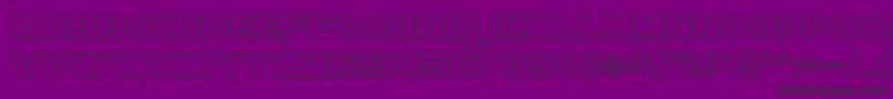 Czcionka SfDistantGalaxyAltoutline – czarne czcionki na fioletowym tle