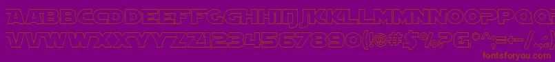 SfDistantGalaxyAltoutline Font – Brown Fonts on Purple Background