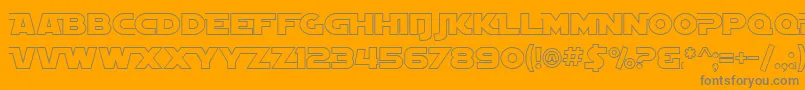 フォントSfDistantGalaxyAltoutline – オレンジの背景に灰色の文字