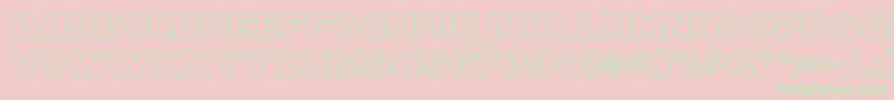SfDistantGalaxyAltoutline Font – Green Fonts on Pink Background