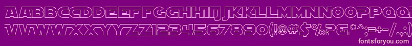 Шрифт SfDistantGalaxyAltoutline – розовые шрифты на фиолетовом фоне