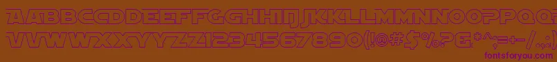 SfDistantGalaxyAltoutline Font – Purple Fonts on Brown Background