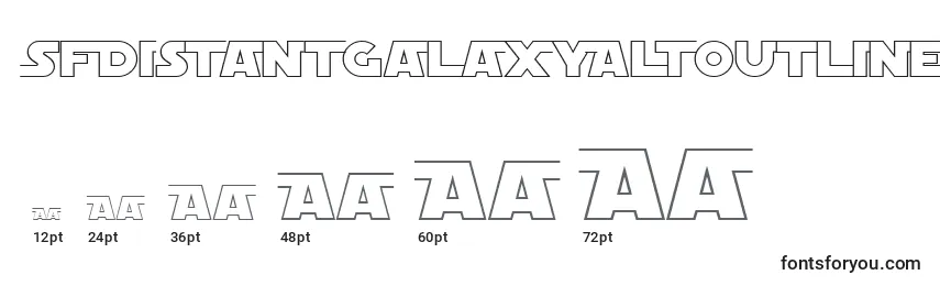 Размеры шрифта SfDistantGalaxyAltoutline