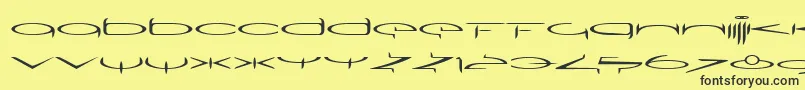 SubmergeoneLtRegular Font – Black Fonts on Yellow Background