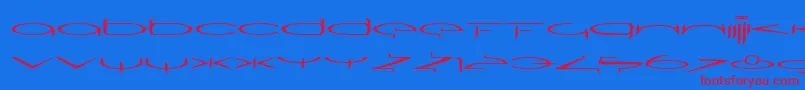 SubmergeoneLtRegular Font – Red Fonts on Blue Background