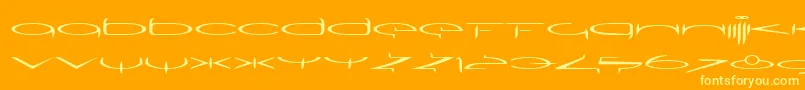 SubmergeoneLtRegular Font – Yellow Fonts on Orange Background