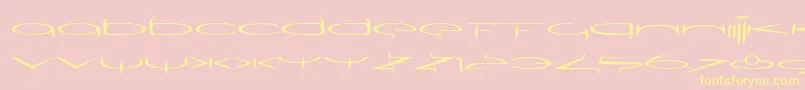 SubmergeoneLtRegular Font – Yellow Fonts on Pink Background
