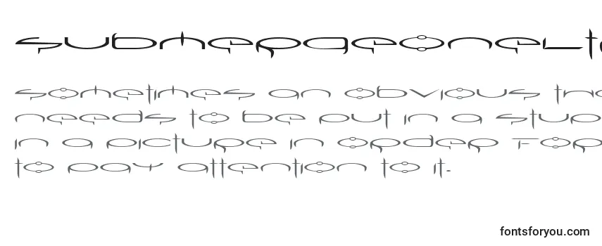 Review of the SubmergeoneLtRegular Font