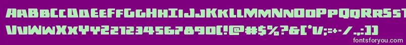 フォントDarkalliance – 紫の背景に緑のフォント