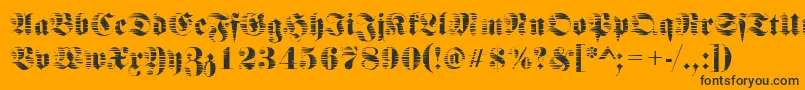 FraktursawmillRegular Font – Black Fonts on Orange Background