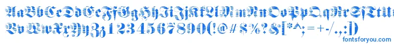 FraktursawmillRegular Font – Blue Fonts on White Background