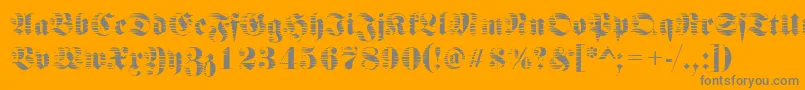 FraktursawmillRegular Font – Gray Fonts on Orange Background